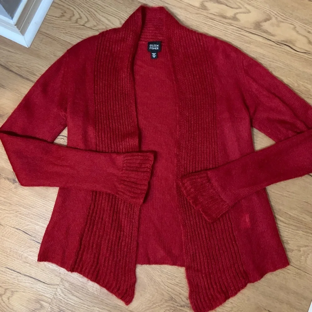 EILEEN FISHER| OPEN FRONT CARDIGAN - Picture 1 of 7